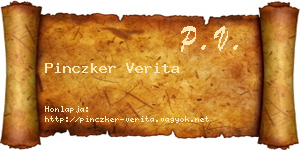 Pinczker Verita névjegykártya